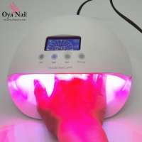 High Quality Portable hand touch screen red and blue light 50W UV LED nail dryer lamp